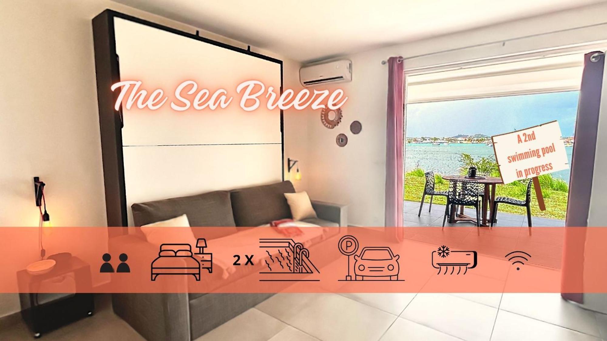 Le Sea-Breeze - Beau Studio Piscine Vue Lagon Marigot  Exterior photo